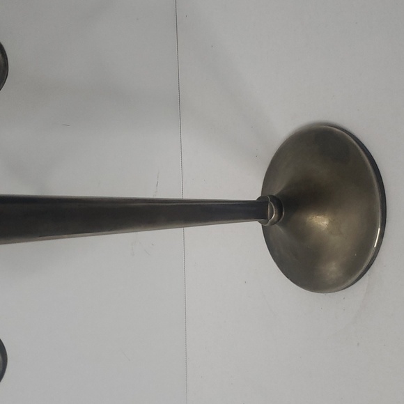 Pottery Barn Brushed Silver 3 Candlestick Candelabra Holder 14.5"H x 9.5"W Metal - Picture 5 of 17